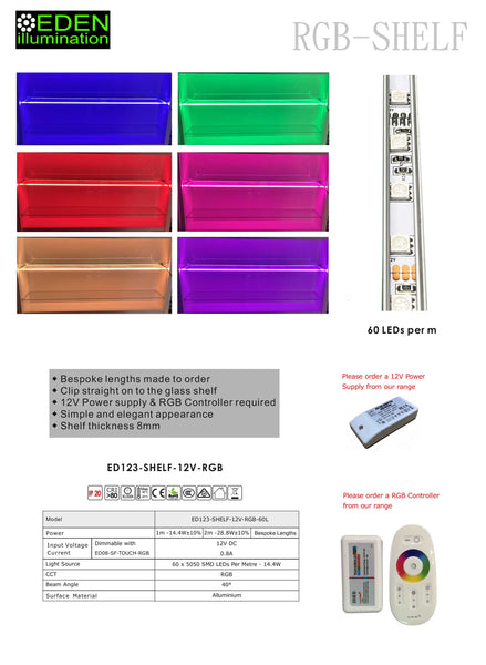 RGB Glass Shelf Light