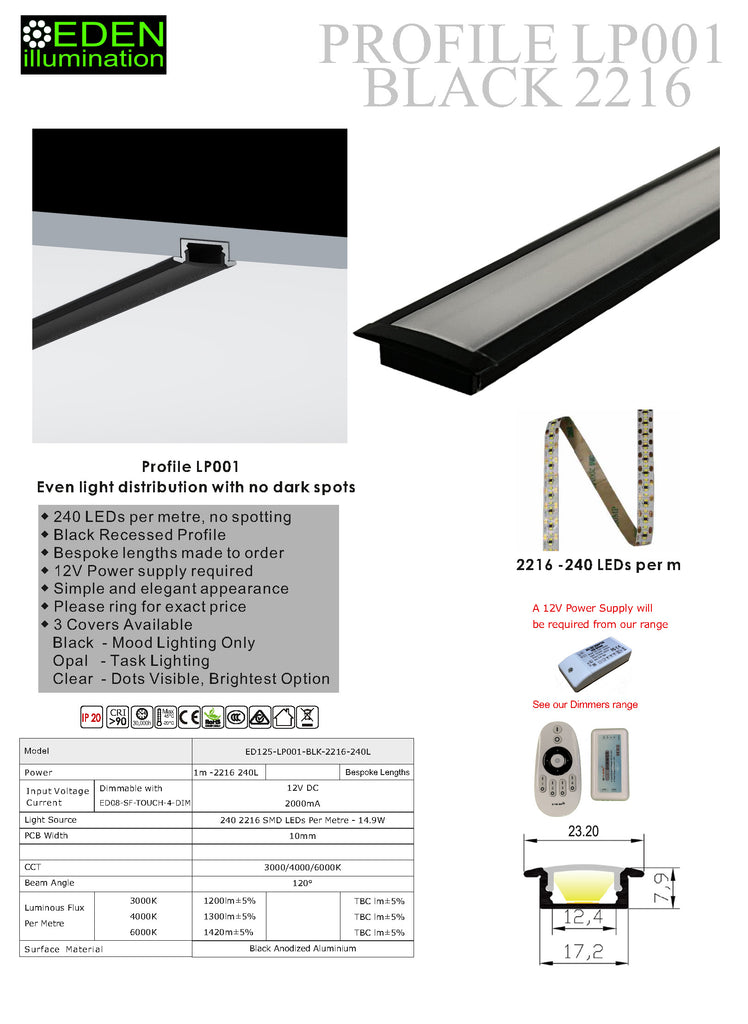 Recessed Black Profiles