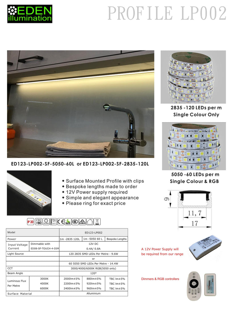 LP002 LED Surface Profile