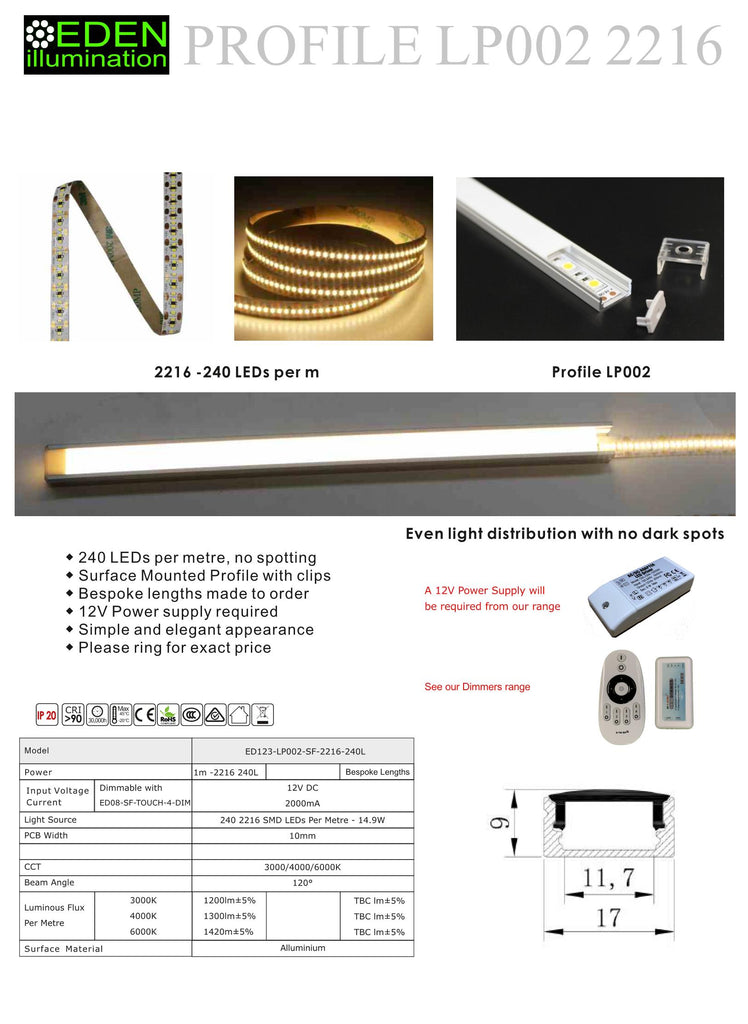 LP002 2216 LED Profile