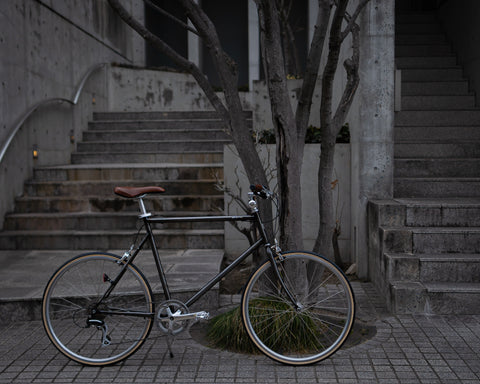 Raw 無塗装 クリアブラック 粉体塗装 自転車 tokyobike