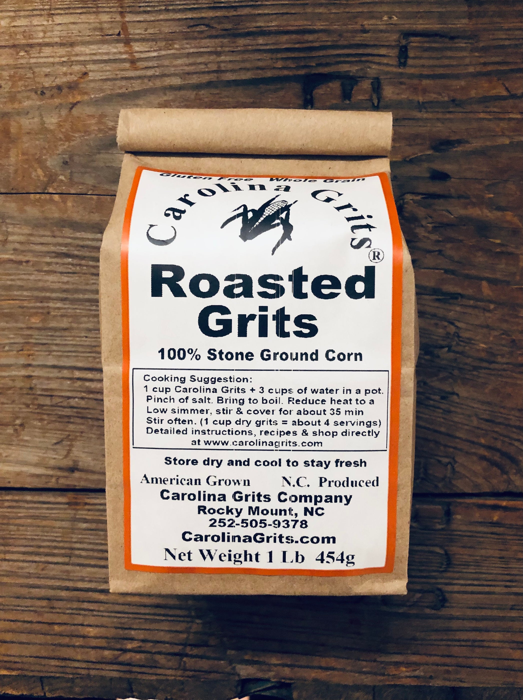 Roasted Stone Ground Grits (16oz) Carolina Grits Company