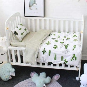 Baby Bedding Set Cotton Soft Breathable Crib Kit Include Duvet