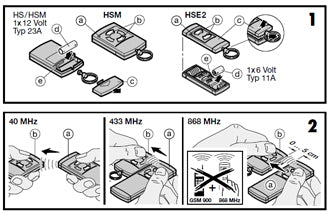 GARADOR/HORMANN REMOTE CONTROL HANDSET 40MHZ