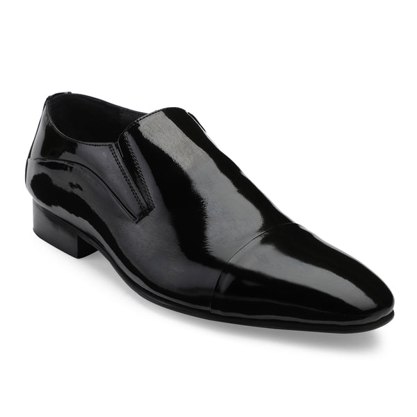 Albert' Black Patent Leather Slippers UK 11.5 D - Abbot's Shoes