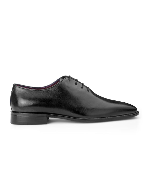 JOE SHU Men's Black Patent Leather Cap-toe Slip-on Shoe