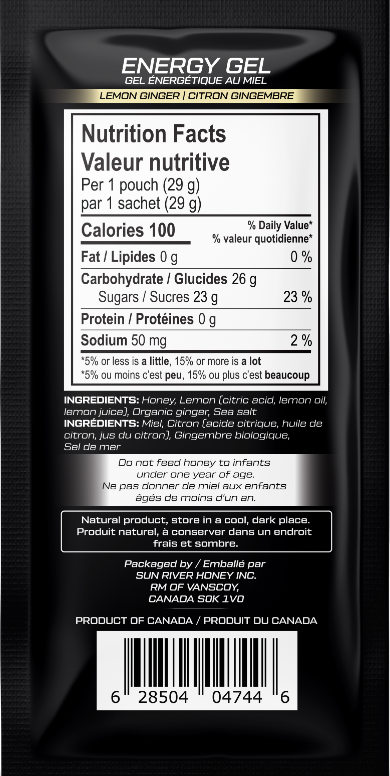 Lemon/Ginger Nutritional Info and Ingredients