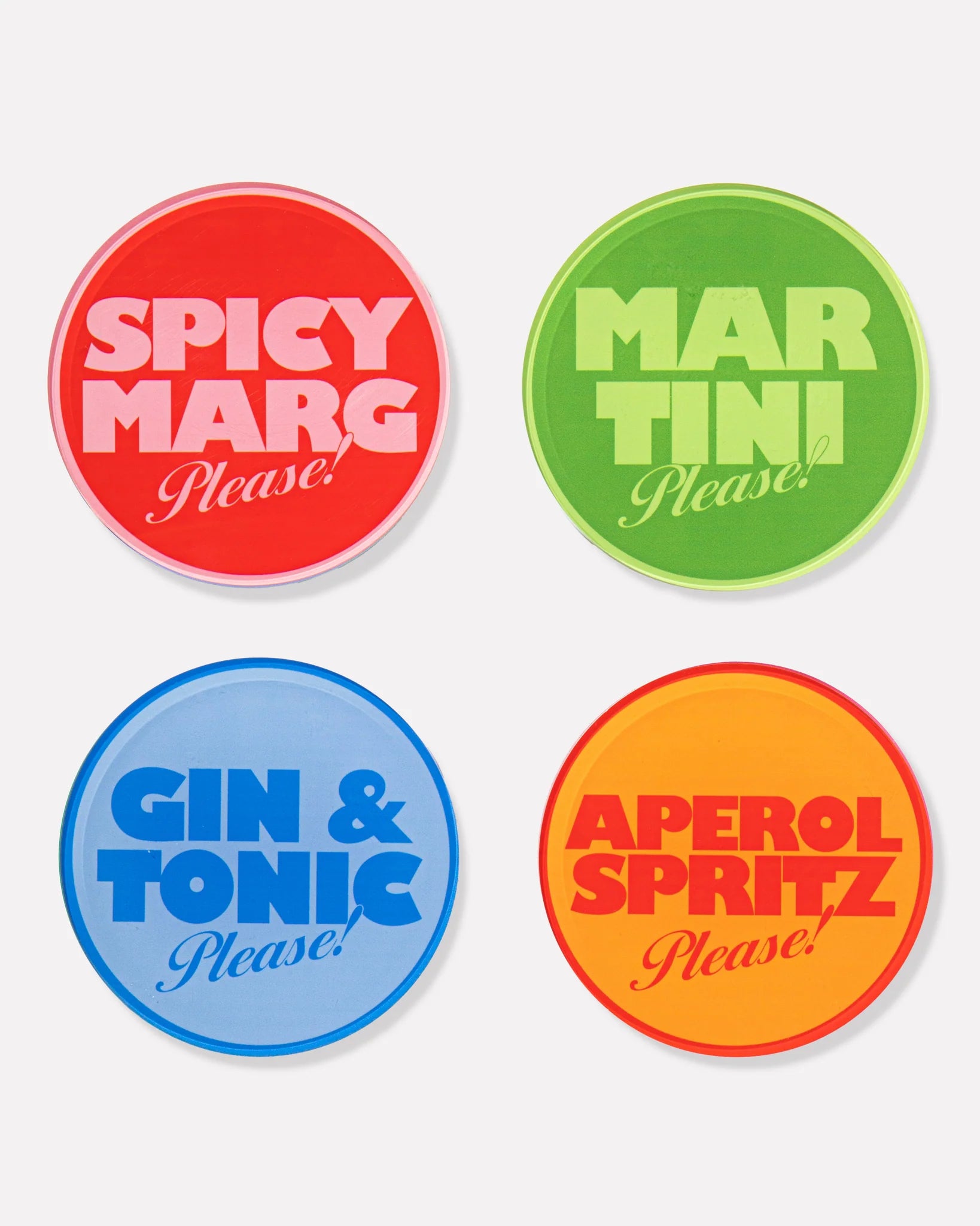 Drinks On Me | Set of 4 Coasters