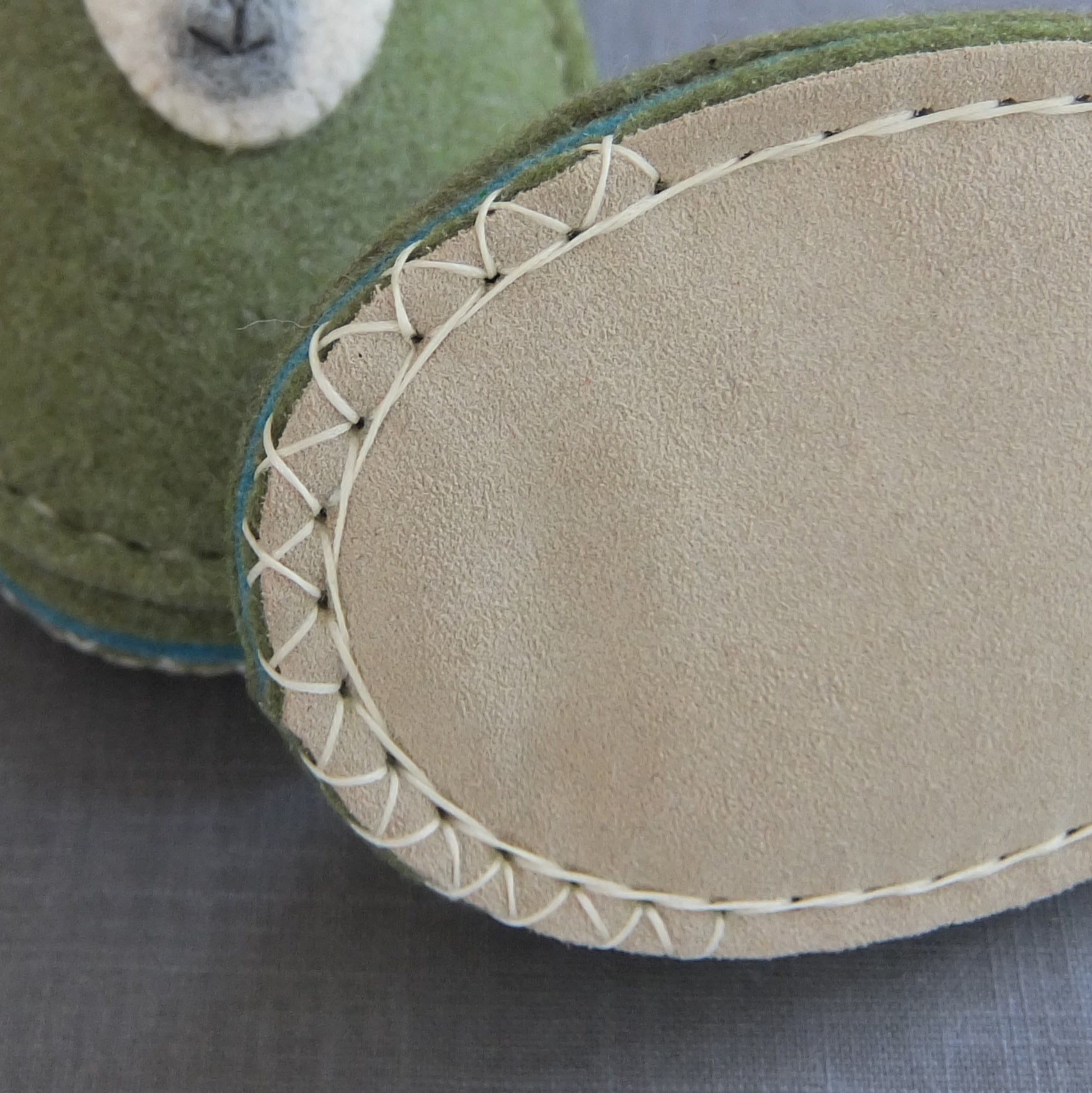 Suede Slipper Soles in Brown or Natural 