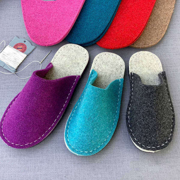 making felt slippers