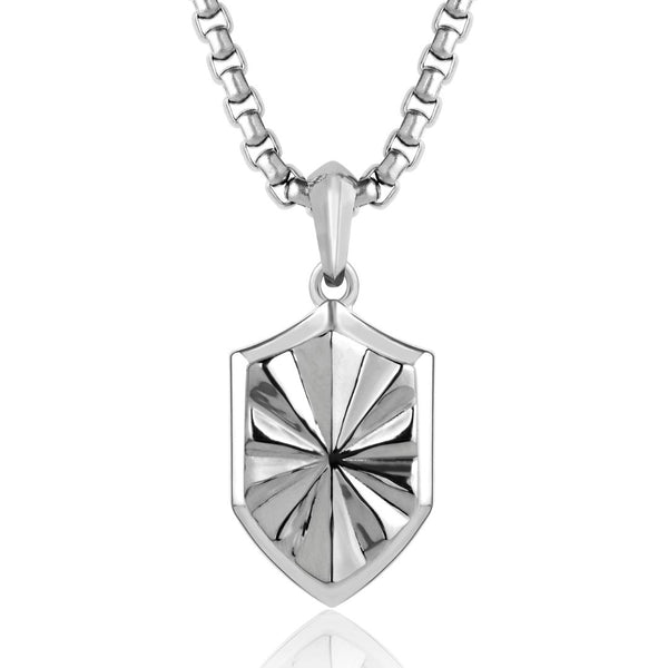 Men's Silver Shield Pendant | VIRAGE London