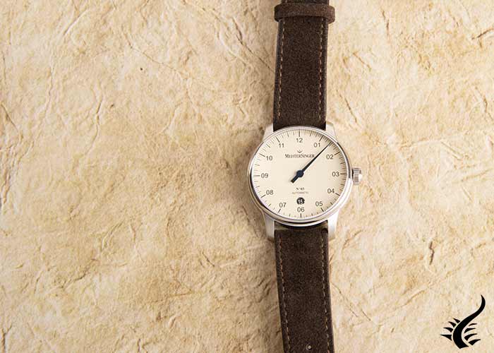 Reloj Automático Meistersinger N3 - 40 mm, Marfil, 40mm, Cognac, Día, DM903-SV02