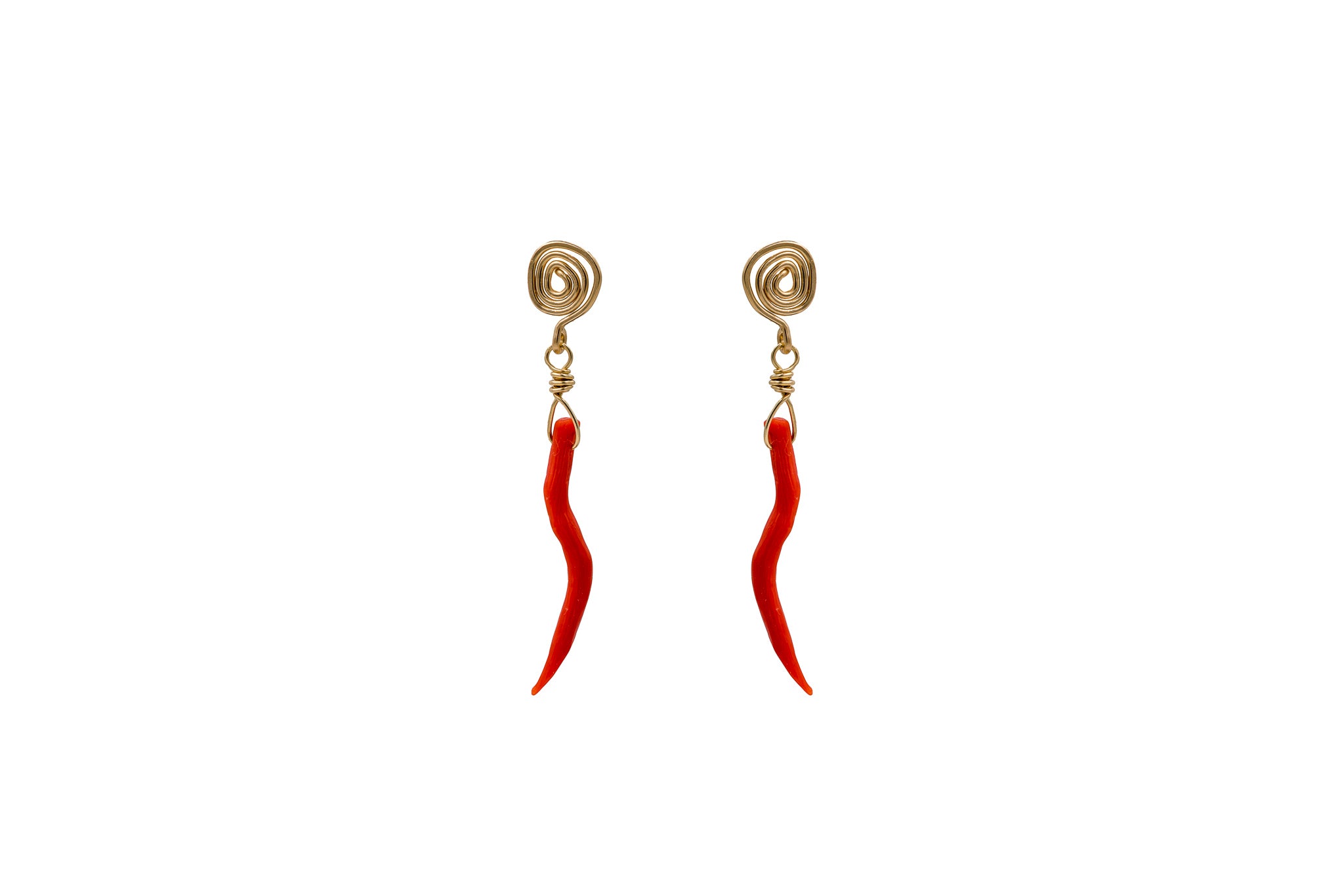 Elissos Coral Earrings