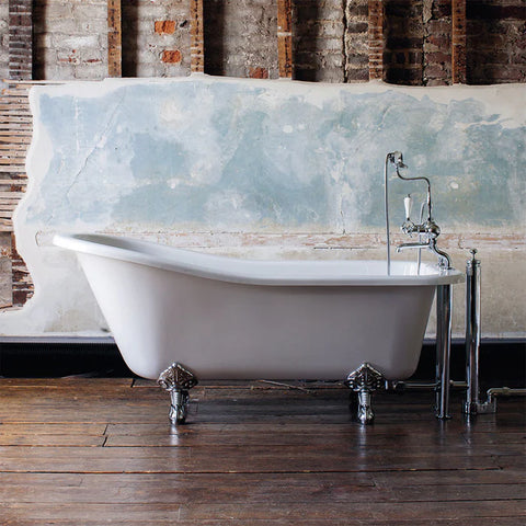 Traditional Bathroom Design - Burlington Harewood Slipper Bath With Standard Feet