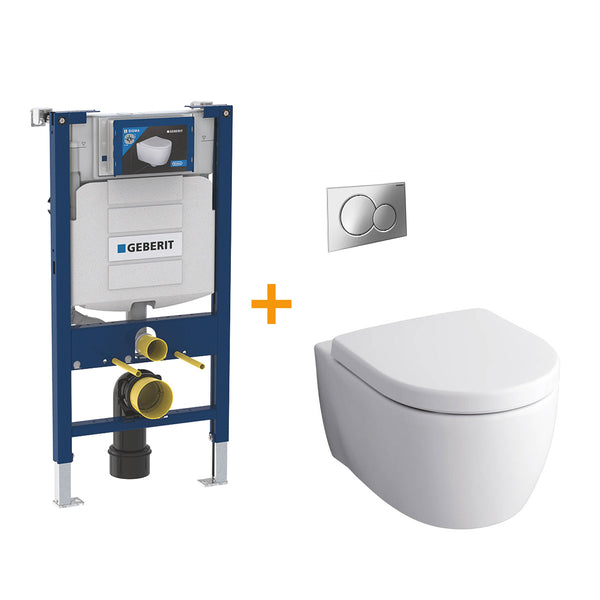 uitvinden stout nauwelijks Geberit Smyle Square Rimless Wall-Hung WC Pan with Duofix Frame and Si |  Deluxe Bathrooms