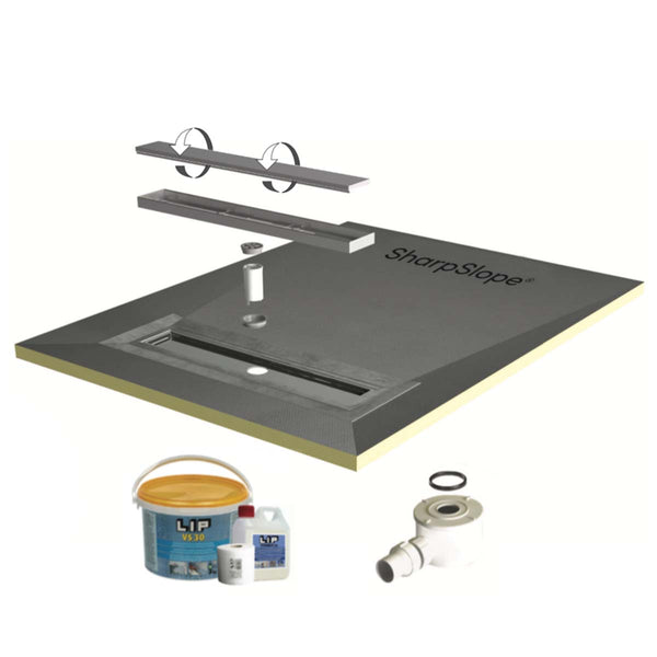 Jackoboard AquaFlat 800x800x20mm Wetroom Shower Tray