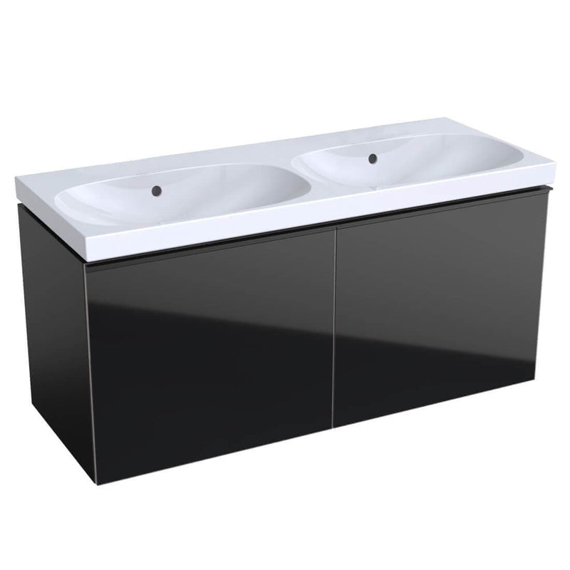 Geberit Acanto 120 Wall Hung Two Drawer Vanity Unit With Double Washbasin