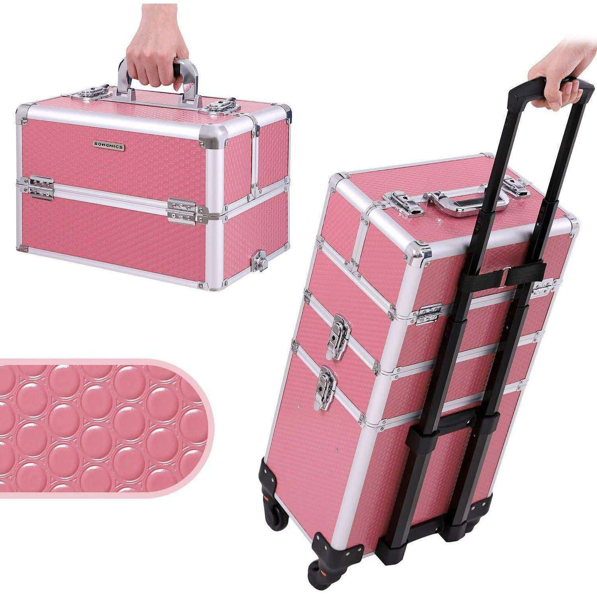 koppeling Boekhouder Maaltijd Nancy's XXL PRO 3 in 1 Make-Up Trolley - Koffer voor Cosmetica - Met 360  Graden Wielen & Handgreep