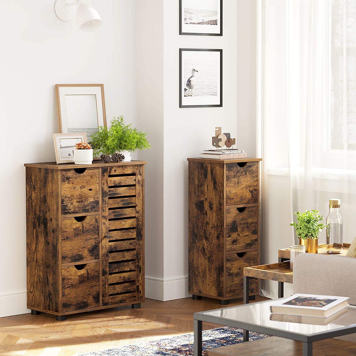 Nancy's La Mesa Ladekast Badkamerkast Dressoir 3 Lades Bruin