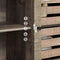 Nancy's Plymouth Industriële Bijzetkast - Commode Kasten - Opberkast - Dressoir - Kast met 4 Planken en 2 Deuren - 100 x 35 x 80 cm
