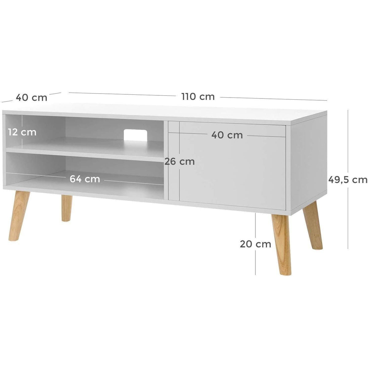 Voorwaardelijk Vroeg Stun Nancy's Ashburn TV Meubel Wit - TV Kast 110 x 40 x 49,5 cm