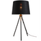 Nancy's Allen Park Tafellamp - Staande Lamp - Sfeerverlichting - E27 - 40W - Metaal - Zwart - Stof - 30 x 30 x 60 cm