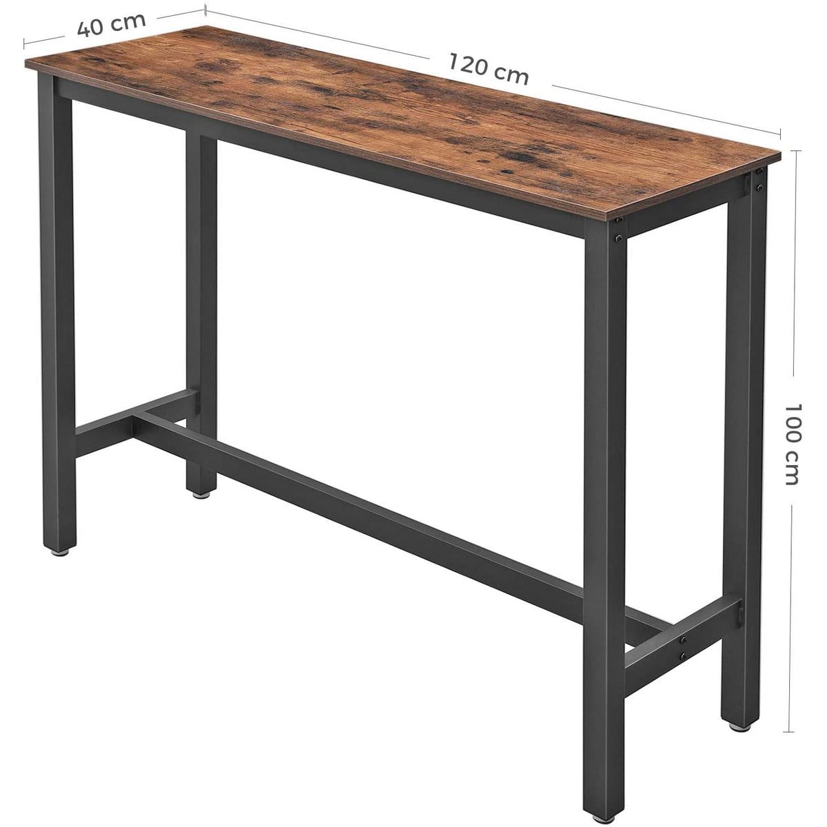 Ontslag Blijkbaar Kaarsen Keuken Bartafels - Hoog Bureau - Industrieel - Hout & Metaal - 120 x 40 x  100 cm