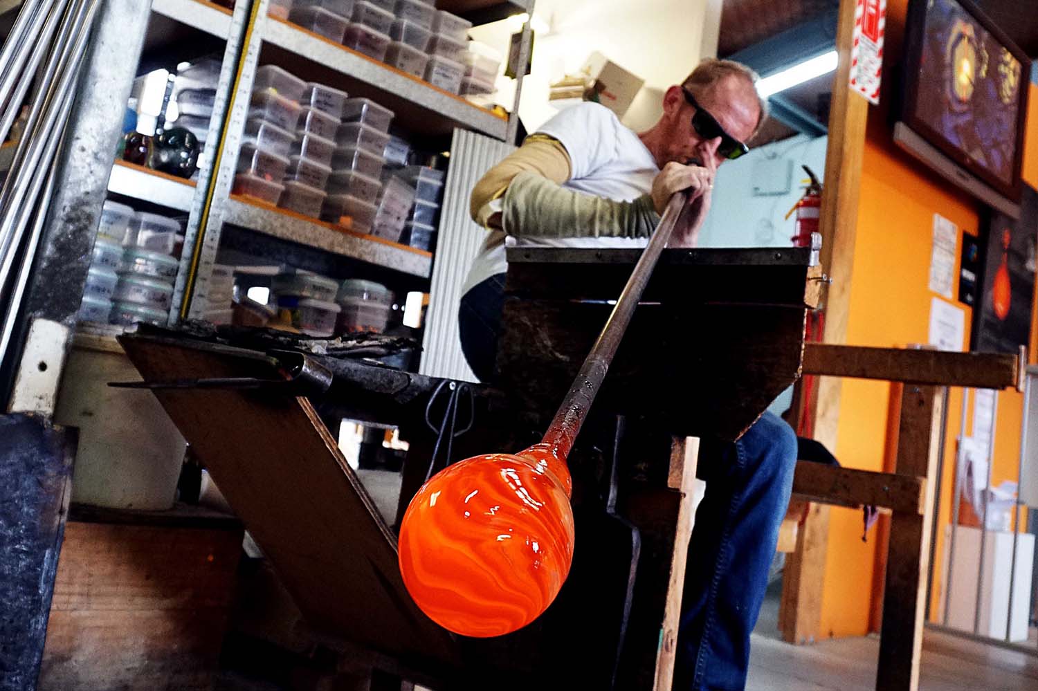 Lynden Over Glassblowing Lava Glass