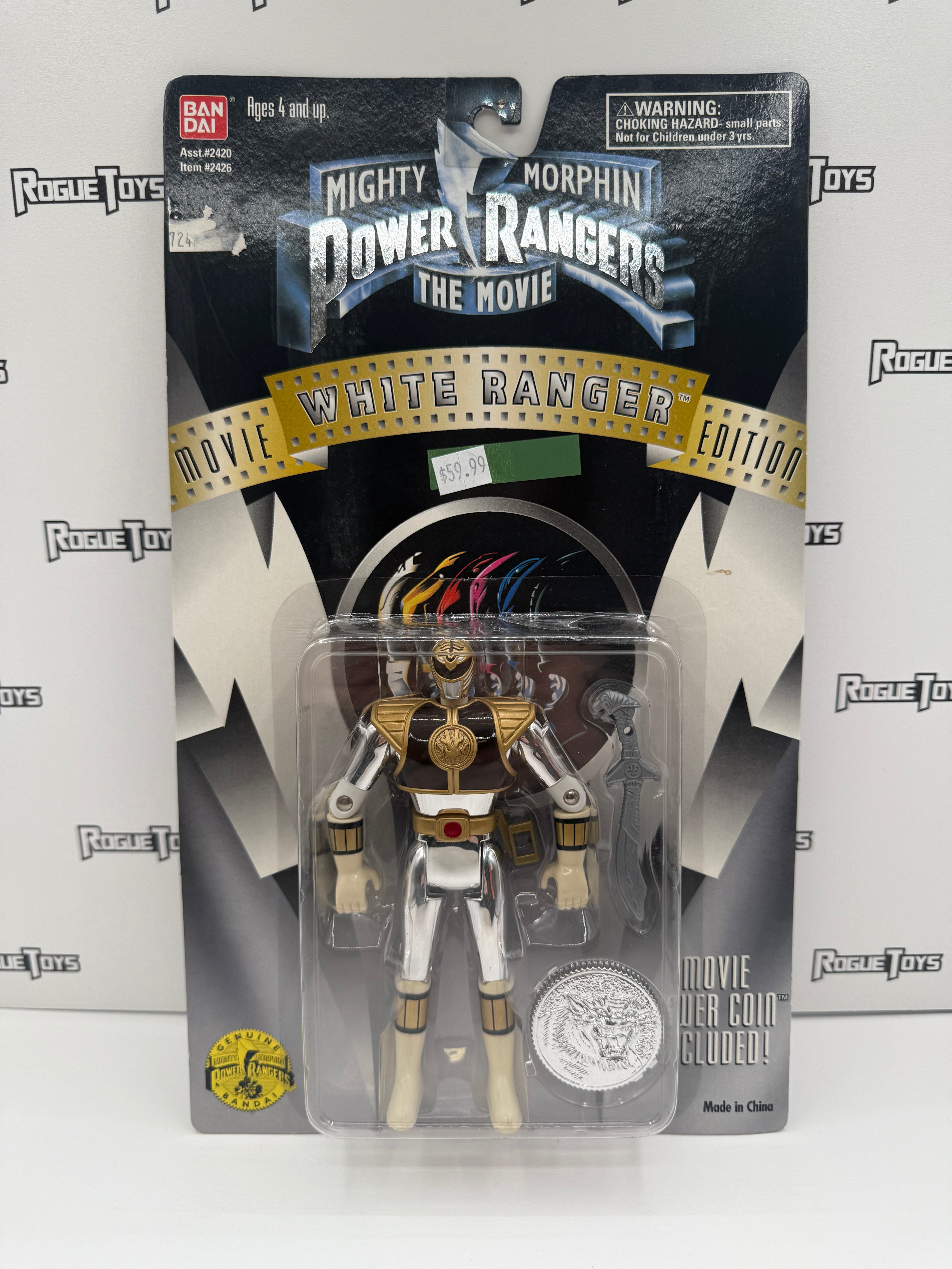 Bandai Mighty Morphin Power Rangers: The Movie White Ranger (Movie Edition)