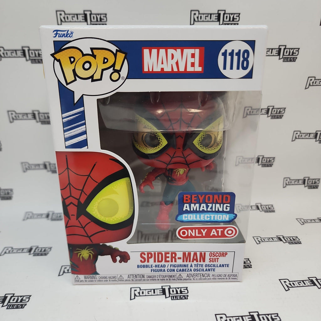 Funko pop! marvel 1118 spider man oscorp suit beyond amazing collectio