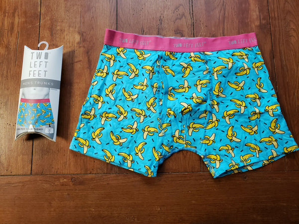 Two Left Feet Men's Funny Boxer Brief Go Bananas Trunks Underwear