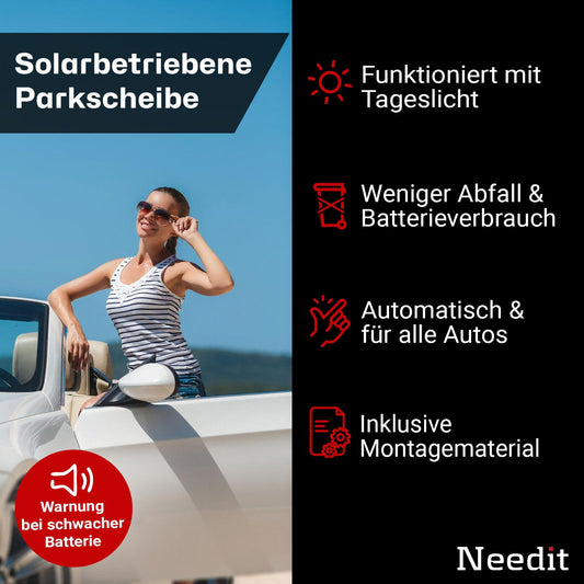 2x Park Mini - Elektronische Parkscheibe - Digitale Parkuhr mit offizi