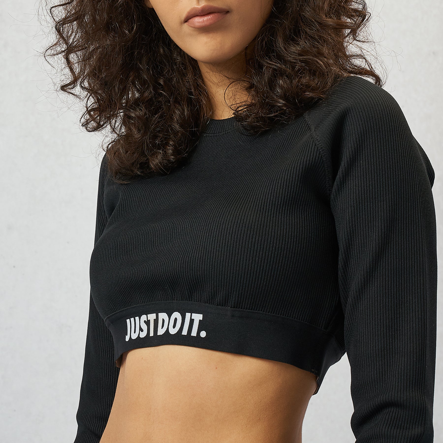 Nike Sportswear Just Do It Cropped Long Sleeves Tee Dropkick 7388