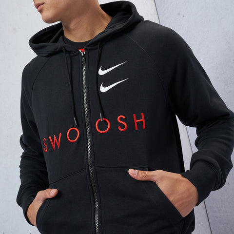 nike double swoosh zip hoodie