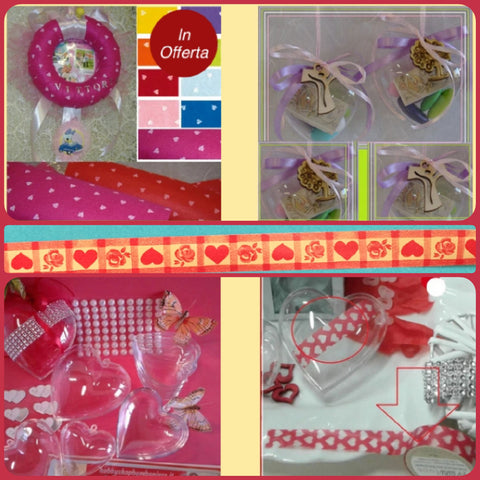 pannolenci cuoricini scatoline trasparenti divisibili plastica apribili cuore washi tape san valentino festa della mamma