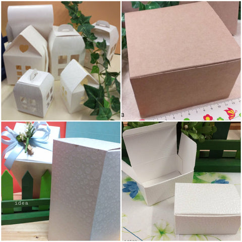 scatole porta-bomboniere portaconfetti grandi piccole basse alte cartoncino bianco avana avorio