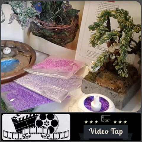 video tap glicine violette perline come creare e infilare le perle sul mulinello yoyo