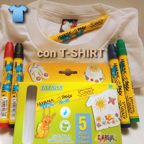 Pennarelli per tessuti chiari stoffa cotone magliette t-shirt idea confezione regalo lui lei ragazzi