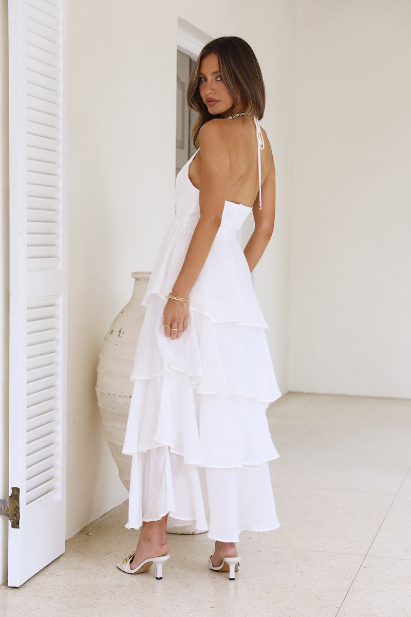 Luxe Vacation Maxi Dress White | Hello Molly