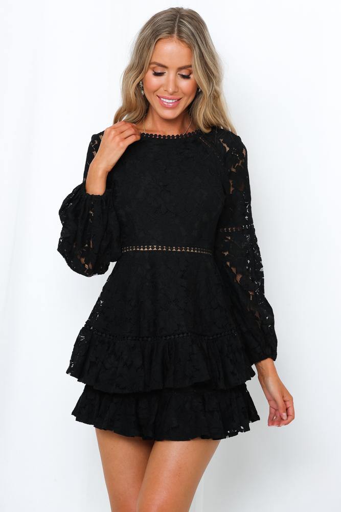 Knew You Were Trouble Dress Black | Hello Molly