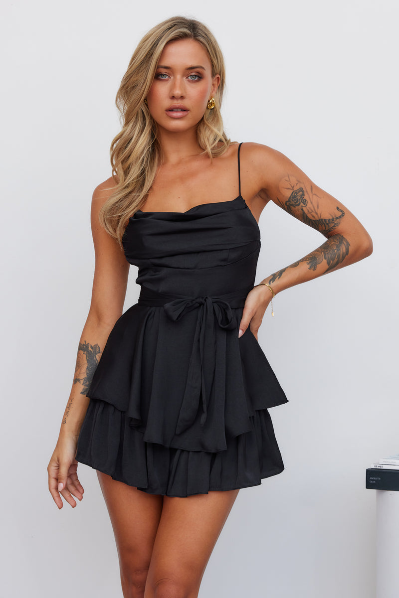 Missguided Andreia Lace Plunge Romper In Black, $56