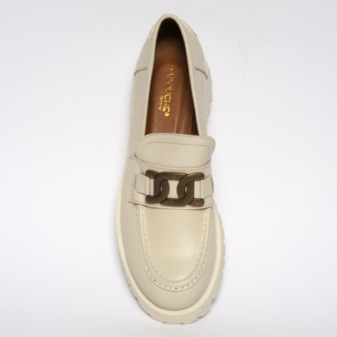 Rae Ivory link chain loafer for long feet by Babouche Lifestyle