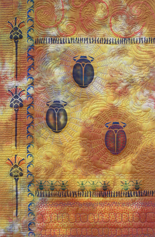 The Beetles Stencil from Sproule Studios is perfect for painting textile and mixed media projects.