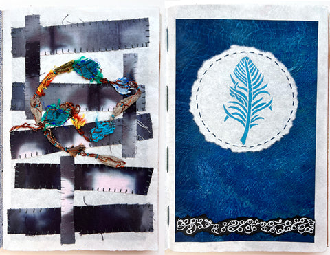 Mixed media textile art by April Sproule