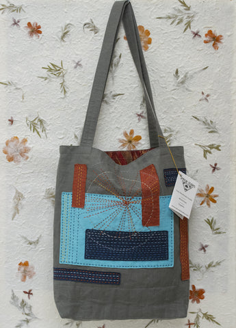Handmade linen Market Tote by April Sproule