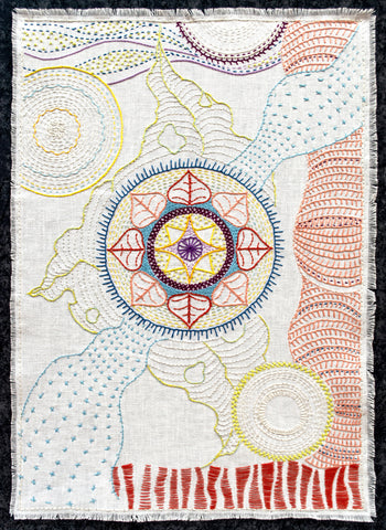 Hand embroidered mandala workshop with April Sproule.