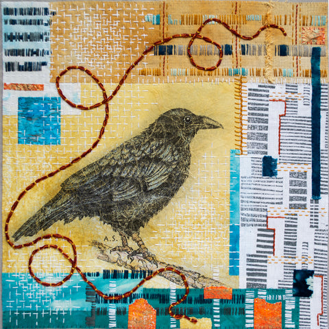 Mixed Media Textile Art Collage