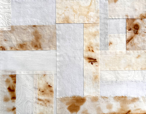 Rust Dyed Linen background by April Sproule.