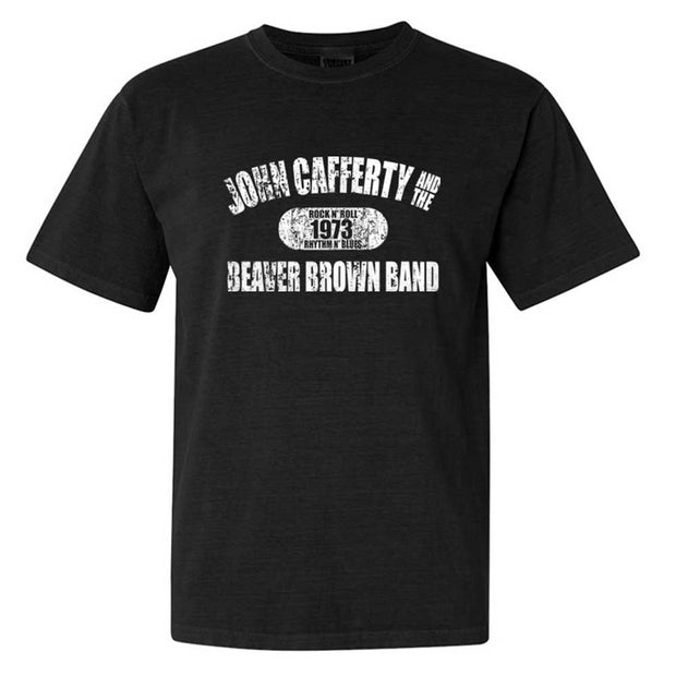 JOHN CAFFERTY Distressed White Logo T-Shirt – JSR Direct