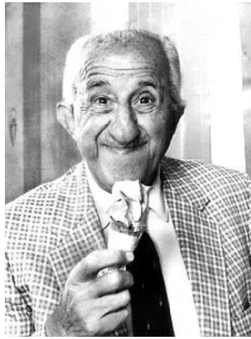 Picture of Tom Carvel holding an ice cream cone